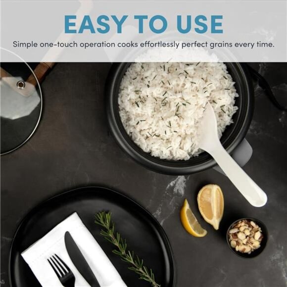 Aroma 6-cup (cooked) 1.5 Qt. One Touch Rice Cooker, White (ARC-363NG), 6 cup - Picture 4 of 5